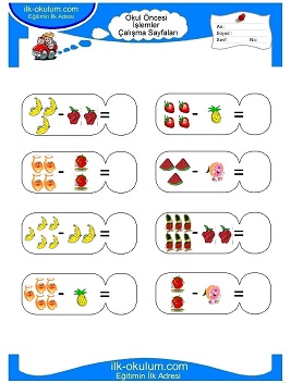 Çocuklar İçin toplam işlemi yaprak testleri 